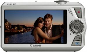canon ixus 1000HS compact digital camera rear silver