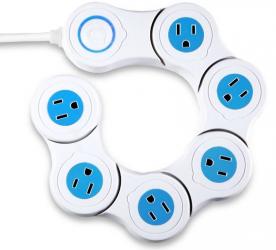 Quirky Pivot Power 6 Outlet Flexible Surge Protector Power Strip UK