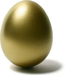 Gold easter egg