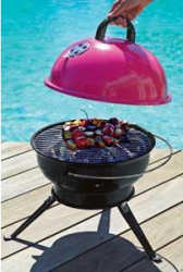 Argos pink table-top BBQ