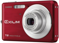 Casio Exilim EX-Z77 Zoom 7.2M pixel digital camera in red