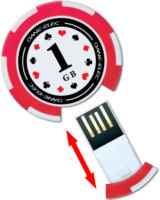 Poker chip USB memory stick