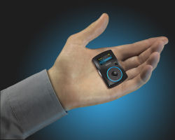 SanDisk Sansa Clip 2GB MP3 Player in hand