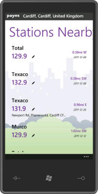 Poynt application on a Windows phone