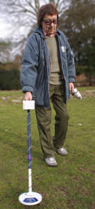 Bill Wyman using his Signature Metal Detector