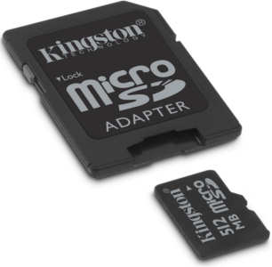 Kingston MicroSD Memory Card 512Mbytes with adapter