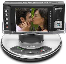 Kodak EasyShare V610 digital camera on docking station