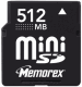 memorex mini sd travelcard 512M flast car