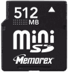 Memorex 512M byte TravelCard Mini-SD