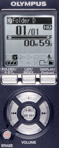 Olympus DS-50 voice recorder controls