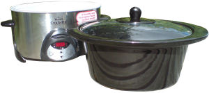 Rival crock-pot showing ceramic pot