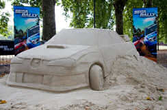 SEGA Rally sand sculpture - Battersea Park