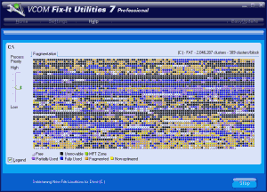 VCom Fix-It Utilities 7 - de-fragmentation page