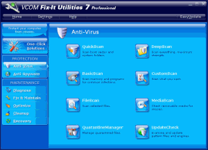 VCom Fix-It Utilities 7 - Virus scanner